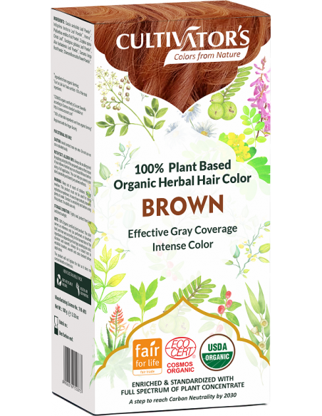 Organic Hair Golden Brown Cultivator's 100 gr. Ecocert